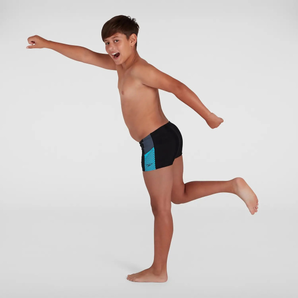 Плавки-шорты Speedo Dive Aquashort детские (Детский; 5-6 лет; черный/серый/голубой)